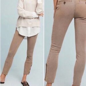 By Anthropologie Ona Skinny Leg Utility Pants Button Ankle Size 26